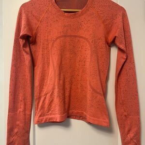 lululemon athletica Orange Long Sleeve Tee